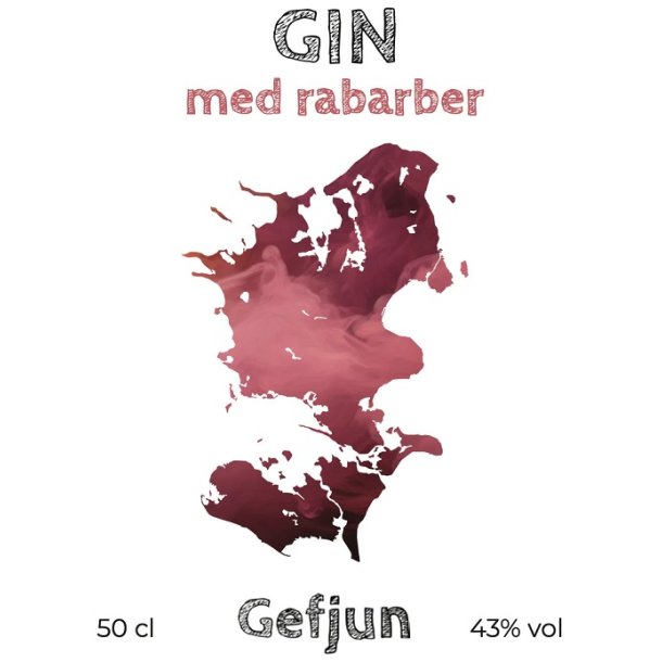 GEFJUN GIN Rabarber 50 cl. 43%