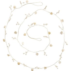 Ib Laursen Ranke med hvide hjerteperler Magic and Wishes 180 cm.