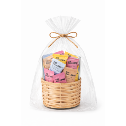 Ib Laursen rattanglas med 10 stk. The Mallows flowpacks 