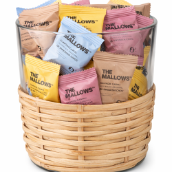 Ib Laursen rattanglas med 10 stk. The Mallows flowpacks 