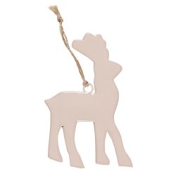 Ib Laursen Rensdyr til ophng med jutesnor (creme)