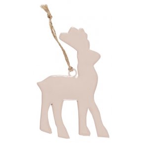 Ib Laursen Rensdyr til ophng med jutesnor (creme)