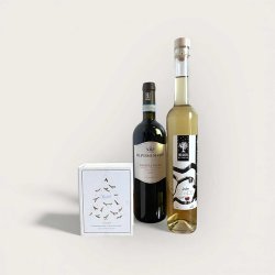 Gave med snaps, rdvin og chokolade