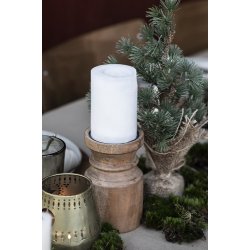 Ib Laursen Bloklys Rustiklys Hvid :7 H: 10