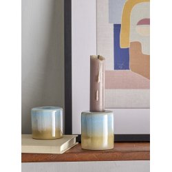 Bloomingville - Safie Lysestage, Bl, Stentj - st af 2 stk