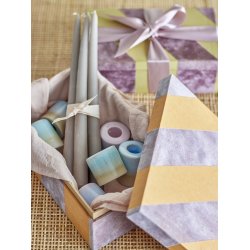 Bloomingville - Safie Lysestage, Bl, Stentj - st af 2 stk