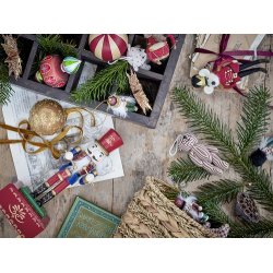 Bloomingville -Salwa Ornament, Rd, Polyester, - 1 stk. vlg variant