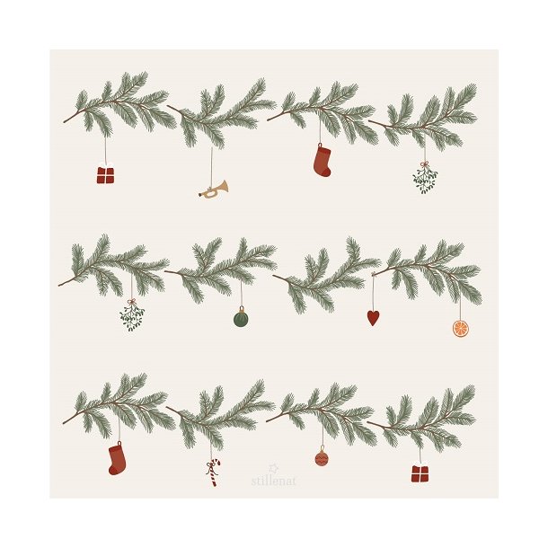 Ib Laursen Serviet juleranker My Nostalgic Christmas 50 stk pr pakke