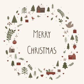 Serviet m/julemotiver Merry Christmas 20 stk pr pakke