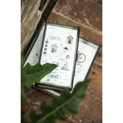 Ib Laursen - Serviet med rd blomsterkrans 50 stk pr pakke