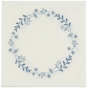 Ib Laursen Serviet med stvbl blomsterkrans 50 stk pr pakke