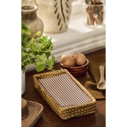 Ib Laursen Serviet med brune striber 16 stk pr pakke