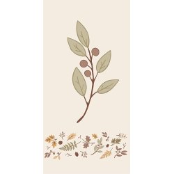Ib Laursen Serviet olivengren og bladbort 16 stk pr pakke
