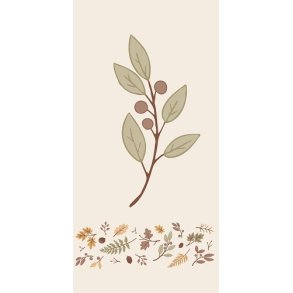 Ib Laursen Serviet olivengren og bladbort 16 stk pr pakke