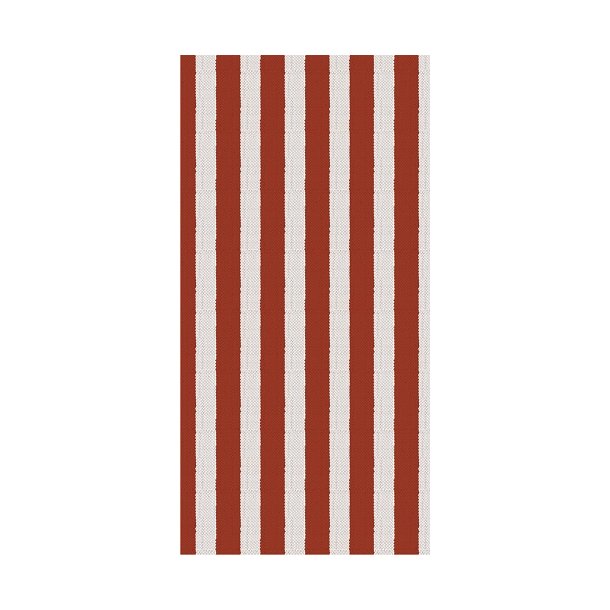 Ib Laursen Serviet rde striber tekstil-look 16 stk pr pakke