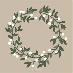 Ib Laursen Serviet snebrkrans 20 stk pr pakke