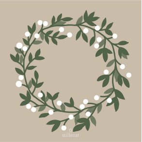 Ib Laursen Serviet snebrkrans 20 stk pr pakke