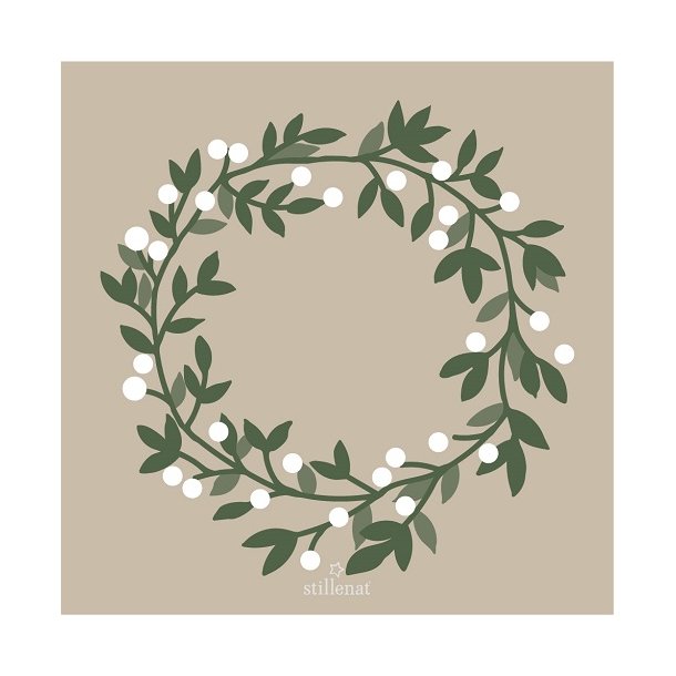 Ib Laursen Serviet snebrkrans 20 stk pr pakke