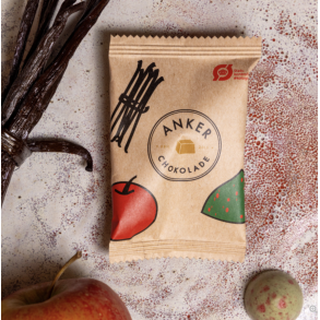 Anker Chokolade Flowpack - Danske �bler / brunet sm�r / hvid chokolade 9g Bedst f�r 31mar26
