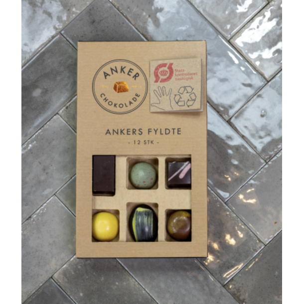 Anker Chokolade -Ankers stykker � 12 stk - �KO - 125g 