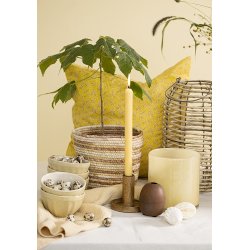 Ib Laursen Skjuler kurv creme- rosa -gul mix H: 15 : 17