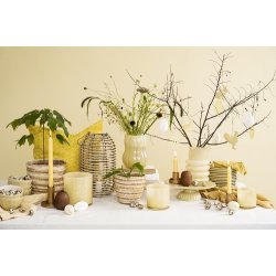 Ib Laursen Skjuler kurv creme- rosa -gul mix H: 15 : 17