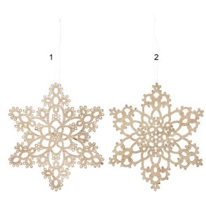 Ib Laursen - Snekrystal af tr til ophng 2 ass - 1 stk. 15 x 15 cm