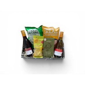 Sommergave med sm� vin, chips og l�kkerier