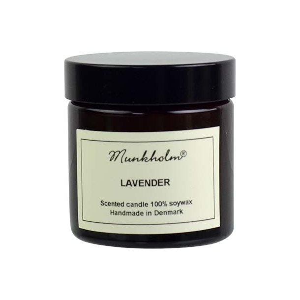 Munkholm Soya wax lys, lavendel, 60 ml