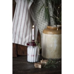 Ib Laursen Stage glas til kertelys metallg rd/brunt 15,5 cm