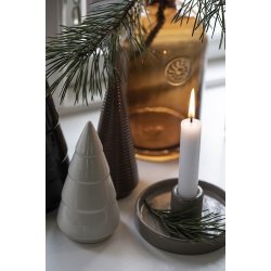 Ib Laursen Stage til bedelys porceln grbrun