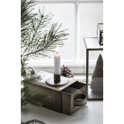 Ib Laursen Stage til bedelys med skuffe og hank