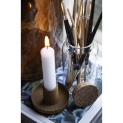 Ib Laursen Stage til bedelys mustard 4 cm.