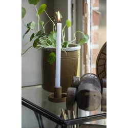 Ib Laursen Stage til kertelys mustard 4 cm.