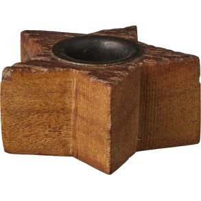 Ib Laursen Stage til 2,2 cm lys stjerne UNIKA tr med metalindsats, : 7 cm