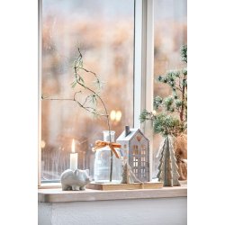 Ib Laursen Stage til bedelys gris, stentj grn-natur meleret H: 6 L: 10