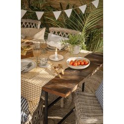 Ib Laursen - Stage til bedelys turkis striber hndmalet