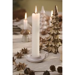 Ib Laursen Stage til fyrfadslys eller  4 cm bloklys med hank, Beige