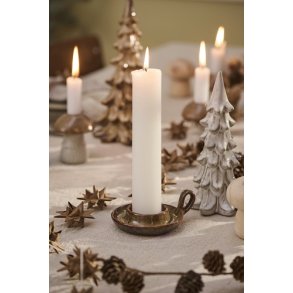  Ib Laursen Stage til fyrfadslys eller  4 cm bloklys med hank, Brun