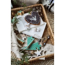 50% rabat Ib Laursen Stjerne hvid i mangotr, 1 stk.