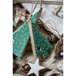 50% rabat Ib Laursen Stjerne hvid i mangotr, 1 stk.