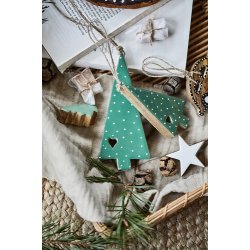 50% rabat Ib Laursen Stjerne hvid i mangotr, 1 stk.