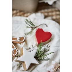 50% rabat Ib Laursen Stjerne hvid i mangotr, 1 stk.