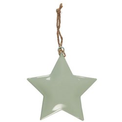 Ib Laursen Stjerne til ophng med jutesnor (lysegrn)