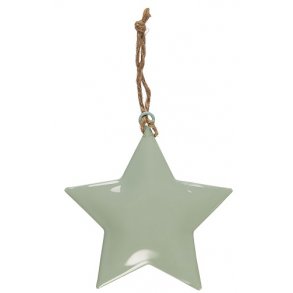 Ib Laursen Stjerne til ophng med jutesnor (lysegrn)