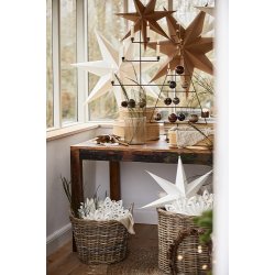 Ib Laursen Stjerne til ophng papir hvid 7-kantet  60 cm