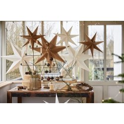 Ib Laursen Stjerne til ophng papir hvid 7-kantet  60 cm
