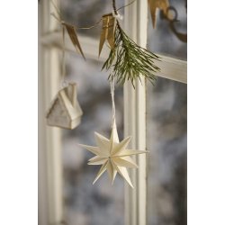 Ib Laursen Stjerne til ophng 10-kantet hvid Stella : 8 cm