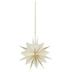 Ib Laursen Stjerne til ophng 14-kantet hvid Stella :25 cm