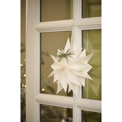 Ib Laursen Stjerne til ophng 14-kantet hvid Stella :25 cm